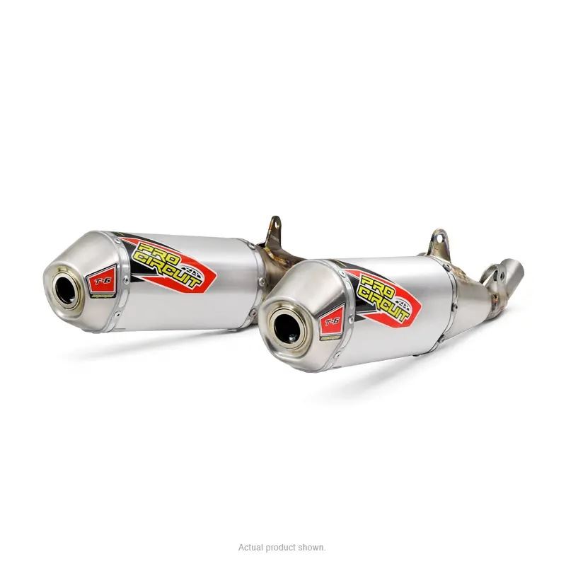Pro Circuit T-6 Stainless Dual Slip-On Silencer For Honda CRF 450R 2019-2020